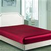 Juwenin Home Lenzuola con Angoli in Raso, Matrimoniale Una Piazza e Mezzo, per Materassi Alti 35 cm, Biancheria da Letto in Poliestere (Borgogna, 90X200)