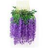 NatureMan Confezione da 12 fiori di glicine artificiali da appendere, 100 cm, in seta, per matrimoni, feste, giardino, decorazione da parete esterna (viola)