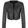Carrie CH Hoxton Giacca corta da donna con maniche a 3/4 BOLERO Giacca corta in vera pelle di agnello 5525 (numeric_48)
