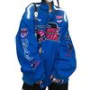 Onsoyours Bomber Jacket Uomo Donna Leggera Cappotto Classico Giacca da Baseball Giacche con Tasche Oversize Moda Giacche Felpa Sportivo Maglione per Primavera Autunno A Blu L