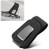 JNNJ Clip Portaocchiali per Auto, Clip Universale Occhiali da Sole Visiera Dell'auto, Supporto degli Occhiali in Pelle da Sole del Metallo Le Automobili, Portaocchiali in Metallo Auto(Nero)