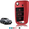 TOOMUME Cover Chiave TPU Lucido, Custodia Chiave Copri Chiave Adatto per VW Volkswagen Golf 7 Tiguan T-Roc T-Cross Polo Seat Ateca Ibiza Leon Skoda Octavia Fabia Kamiq