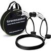 Gruensauber Cavo di ricarica tipo 2 - 11 KW 7 M 16 A 3 fasi, cavo di ricarica auto elettrica tipo 2 per E-Auto EV/PHEV, tipo 2 a tipo 2 Mode 3, cavo di ricarica con custodia, adatto per modello