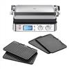 Braun MultiGrill9 CG9043 Griglia Elettrica a Controllo Elettronico con 2 Termostati Indipendenti, Griglia Aperta 37x46cm, Funzione BOOST, Piastre Removibili in Dotazione 2 Set Griglia e Liscia, 2000W