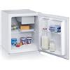 SEVERIN KS 9827 Mini frigo 43 L, Frigorifero compatto portatile estremamente silenzioso Classe F, Frigorifero piccolo largo 44 cm con congelatore da 6 L e portabottiglie, Bianco