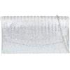 Girly Handbags Borsa da sera da donna con strass, Argento, W 25, H 14, D 4 cm (W 10, H 6, D 2 inches)