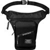 Dzmuero Marsupio da Gamba, Marsupio Gamba Moto, Borsa da Gamba in Nylon Impermeabile per Moto, Marsupio da Coscia per Moto con Chiusura a Cerniera per Uomo Donna, Marsupio con Sport Tattici, Nero