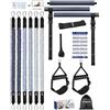 ALongSong Kit Pilates a Casa con Fascia di Resistenza in Tessuto da 50/60/70LBS, Cinturino alla Caviglia 2 in 1, Ancoraggio per Porta e Guida agli Esercizi, Adatto per Uomini Avanzati