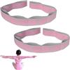 Plipdhy 2pezzi Cinghia Yoga,Elastico Fasce di Resistenza,Fasce Elastiche Fitness,Bande Elastiche Rosa per Pilates,Banda Elastica Yoga a 8 Anelli,per l'allenamento Della Flessibilità,Ginnastica,Yoga,Fitness