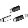 Kefiany 65W Adattatore da Lightning a USB C(3Pack) per Apple iPhone15 per iPad compatibile per Samsung Cavo di Ricarica Adapter Tipo Jack Femmina Maschio Connettore Adattatori Accessori Caricabatterie L-tp