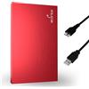 Storite Hard disk esterno portatile ultra sottile da 2,5, 120 GB, HDD di riserva, con USB 3.0, trasferimento dati veloce, compatibile con PC, Mac, Windows, giochi, laptop e desktop (rosso)
