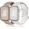 Wowstrap Cinturino per Apple Watch 45mm 44mm 40mm 42mm 46mm 41mm 38mm 49mm,Cinturini Silicone per Apple Watch Serie 10 9 8 7 6 5 4 3 Ultra SE Nike Sport Bracciale Orologio Bands,Band iWatch Donna/Uomo,2 Pezzi