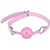 BONDAGERIE® Gàgbàll forata rigida All Pink, cinturino in ecopelle Rosa