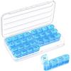 Colorwing Portapillole Mensile,Porta Pastiglie Mensile、 8 Porta Pillole da Viaggio Removibili con 32 Scomparti(8×4), portapillole portatile per compresse e integratori,Perfetto per gli anziani (Blu)