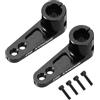 QUARKZMAN Alluminio Lega 25T Braccio Servocomando Corno Nero per 1/8 1/10 Accessori Auto RC/Barca/Aereo Barca 2pz
