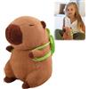 Mino Plus Capibara Peluche, Simpatico Peluche Animale Capibara Capybara Plush, Simulazione Peluche Capibara con Zaino Tartaruga, Capybara Peluche Bambole, ideal gift per Ragazzi e Ragazze (1 PCS)
