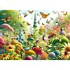 HUADADA Puzzle 1000 pezzi per adulti, puzzle colorati farfalle e api