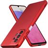 Cadorabo Custodia compatibile con Samsung Galaxy A33 5G in ROSSO METALLO - Rigida Cover Protettiva Sottile con Bordo Protezione - Back Hard Case Ultra Slim Bumper Antiurto Guscio Plastica