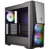 Cooler Master MasterBox MB500 ARGB - Case PC ATX con Semi-Pannello in Rete, 3 Ventole da 120mm Preinstallate, Pannello Laterale in Vetro, Configurazioni Flusso Aria Flessibili - ARGB