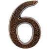 HUBER numero civico 6/9 in alluminio 10 cm I numeri civici per casa & porta - targhette con numero civico in nobile design rame antico 3D, verniciato a polvere
