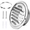 ENUTROF Griglia Aerazione Tonda 100mm di Ventilazione Rotonda 304 Acciaio | Inox con Rete Anti-insetto e Fibbia per Uso Interno ed Esterno(100mm)