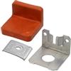 AERZETIX - Set di 10 Staffe di Fissaggio per Superiore da Cucina con Copertura in Plastica - Raccordo per Sospensione a Parete - in Acciaio - Colore Pera - C74780