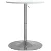 vidaXL Tavolo Bar Bianco 60x60x90 cm Legno Multistrato Acciaio Cromato