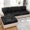 ZCXRYFL Copriseduta Divano Elasticizzato 4 3 2 1 Posto,Fodere Copri Cuscini Sedile Divano Universale,Spandex Copri Schienale/Sedile per Divano con Penisola(2 Seater Seat Cover- L: 100-125cm,Black)