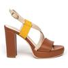 Nero Giardini E307542D Sandali Donna in Pelle - Cognac 37 EU