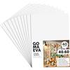 m-office Fogli di Gomma Eva Colorata, Gomma Crepla per Scrapbooking, Scuola, Cartoncini Creativi, Lavoretti, Torte Scenografiche, Scuola o Progetti Artistici 40x60cm (Bianco, 40 uds)