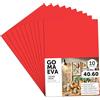 m-office Fogli di Gomma Eva Colorata, Gomma Crepla per Scrapbooking, Scuola, Cartoncini Creativi, Lavoretti, Torte Scenografiche, Scuola o Progetti Artistici 40x60cm (Rosso, 10 uds)