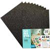 m-office Fogli di Gomma Eva Colorata Glitterata, Gomma Crepla per Scrapbooking, Scuola, Cartoncini Creativi, Lavoretti, Torte Scenografiche, Scuola o Progetti Artistici 40x60cm (Nero, 10uds)