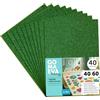 m-office Fogli di Gomma Eva Colorata Glitterata, Gomma Crepla per Scrapbooking, Scuola, Cartoncini Creativi, Lavoretti, Torte Scenografiche, Scuola o Progetti Artistici 40x60cm (Verde scuro, 40uds)