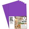 m-office Fogli di Gomma Eva Colorata, Gomma Crepla per Scrapbooking, Scuola, Cartoncini Creativi, Lavoretti, Torte Scenografiche, Scuola o Progetti Artistici 40x60cm (Viola, 5 uds)