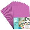 m-office Fogli di Gomma Eva Colorata Glitterata, Gomma Crepla per Scrapbooking, Scuola, Cartoncini Creativi, Lavoretti, Torte Scenografiche, Scuola o Progetti Artistici 40x60cm (Rosa, 20uds)
