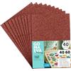 m-office Fogli di Gomma Eva Colorata Glitterata, Gomma Crepla per Scrapbooking, Scuola, Cartoncini Creativi, Lavoretti, Torte Scenografiche, Scuola o Progetti Artistici 40x60cm (Rame, 40uds)