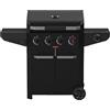 Barbecook Barbecue a gas Luca 412 con armadietto e fornello laterale nero 145.4x60.3x112.3cm