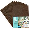 m-office Fogli di Gomma Eva Colorata Glitterata, Gomma Crepla per Scrapbooking, Scuola, Cartoncini Creativi, Lavoretti, Torte Scenografiche, Scuola o Progetti Artistici 40x60cm (Marrone scuro, 10uds)
