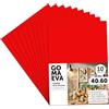 m-office Fogli di Gomma Eva Colorata, Gomma Crepla per Scrapbooking, Scuola, Cartoncini Creativi, Lavoretti, Torte Scenografiche, Scuola o Progetti Artistici 40x60cm (Rosso di Natale, 10 uds)
