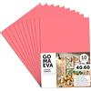 m-office Fogli di Gomma Eva Colorata, Gomma Crepla per Scrapbooking, Scuola, Cartoncini Creativi, Lavoretti, Torte Scenografiche, Scuola o Progetti Artistici 40x60cm (Anguria, 10 uds)