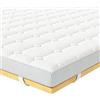 EGOHOME EGO HOME Coprimaterasso 90 x 200 cm, altezza 7 cm, grado di durezza H2 con taglio a 7 zone, nucleo in schiuma fredda, certificato Öko-Tex, coprimaterasso 90 x 200 cm, per letto a molle