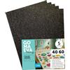 m-office Fogli di Gomma Eva Colorata Glitterata, Gomma Crepla per Scrapbooking, Scuola, Cartoncini Creativi, Lavoretti, Torte Scenografiche, Scuola o Progetti Artistici 40x60cm (Nero, 5uds)