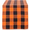 DII Buffalo Check Collection, Runner da tavolo Classic Farmhouse, 14 x 108, arancione e nero