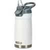 Nuby - Bottiglia in Acciaio Inox Flip-It Reflex da Viaggio - Bicchiere Antigoccia per Bambini con Chiusura di Sicurezza e Design Termico - Bottiglia da Viaggio per Bambini da 300ml - Colore Bianco