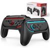 Lmcpa 2 Pack Grip per Controller compatibili con Nintendo Switch 2 Joy-Con 2025, Comodo Supporto JoyCon per Accessori Nintendo Switch 2025, Nero