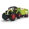 Dickie Toys - CLAAS Farm Trattore cm.64, Trattore giocattolo con meccanismo a ruota libera, per bambini dai 3 anni in su, veicolo da fattoria con luce e suono e molte funzioni, 203739004