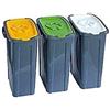 Duplast 2 TRIS PATTUMIERE SLIM RACCOLTA DIFFERENZIATA SALVASPAZIO: 6 secchi da 35 litri, grigio, plastica, per raccolta differenziata