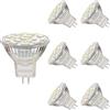 EKSAVE MR11 GU4.0 - Lampadine a LED 3,5 W, equivalenti a lampadine alogene da 25 - 35 W, GU4.0 Base AC/DC 12 V, 350 lm, 120°, faretti da incasso, 6000 K, 6 pezzi
