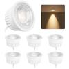 BOYIR 6x Ultrapiatto LED ø50x23mm 5W 500LM 220-240V Luce Bianca Calda 3000K Modulo LED Sostituzione per MR16 GU10, IP44, 38° Angolo del fascio, Modulo LED per faretti da incasso a soffitto plafoniere