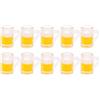 Mrisata 10 Pezzi Mini Boccali di Birra in Plastica 1 Oncia Mini Boccale di Birra Bicchieri Piccoli con Manici Boccale di Birra Trasparente Riutilizzabile Bicchieri da Degustazione di